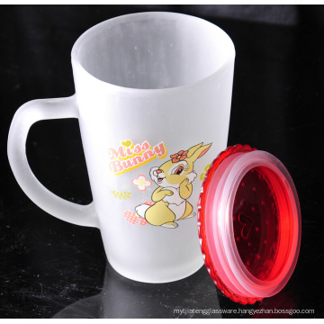 Haonai 2016 cute bulk frosted glass mug